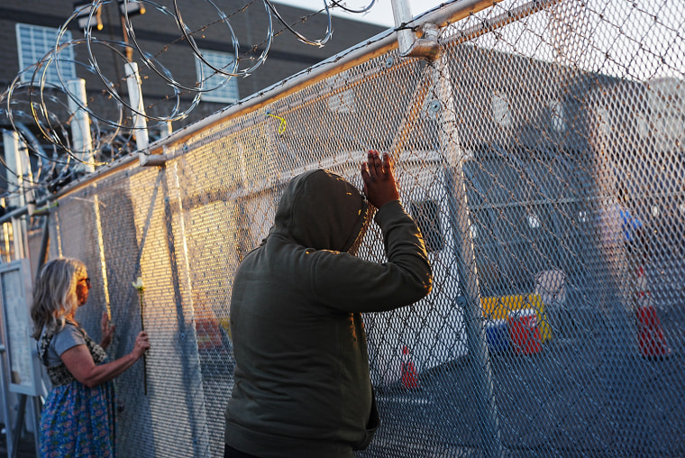 Protest and a vigil outside Delaney Hall after a detainee died in ICE custody in Newark, NJ