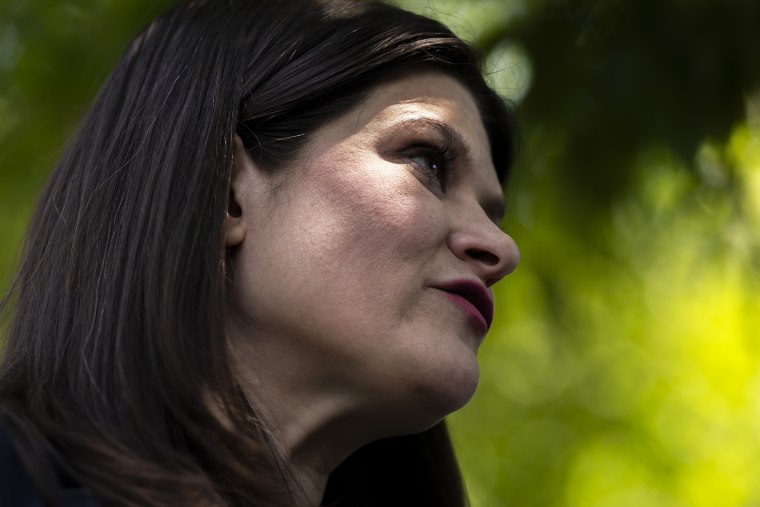 Democratic Senate Candidate Haley Stevens Casts Her Vote On Michigan Primary Day