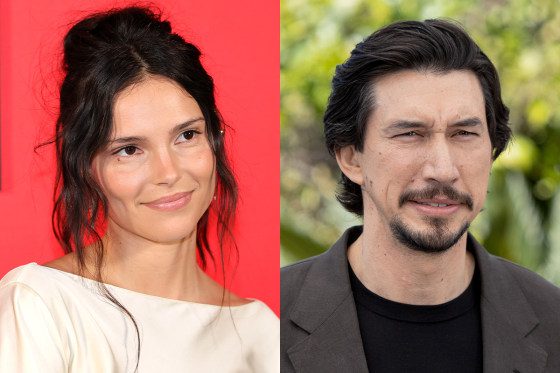 A split composite of Inde Navarrette and Adam Driver.
