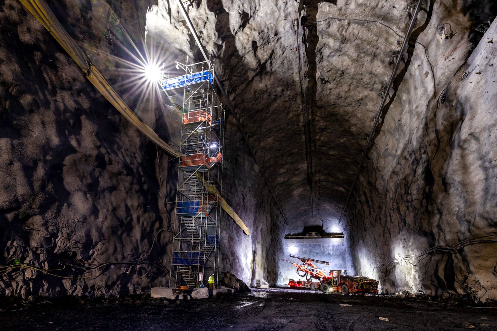 Image may contain Tunnel Person City Machine Wheel Mining and Construction