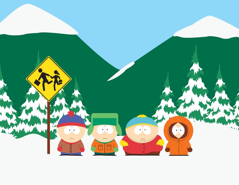 SOUTH PARK, from left: Stan Marsh, Kyle Broflovski, Eric Cartman, Kenny McCormick, (2014). ©Comedy Central / Courtesy: Everett Collection