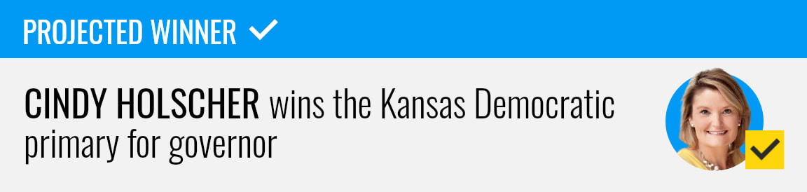 Cindy Holscher wins the Democratic primary for Kansas governor, NBC News projects