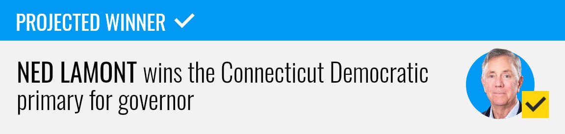 Incumbent Ned Lamont wins the Democratic primary for Connecticut governor, NBC News projects